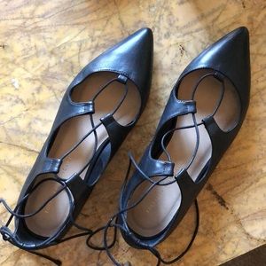Loeffler Randall Ambra' Pointy Toe Ghillie Flats